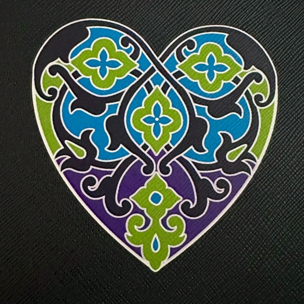 Navy Blue Heart Pattern Women's Bag - Picture 3 of 4